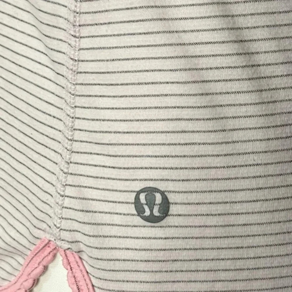 Lululemon What The Sport Singlet Silver Stripe White Naked - Picture 2 of 5
